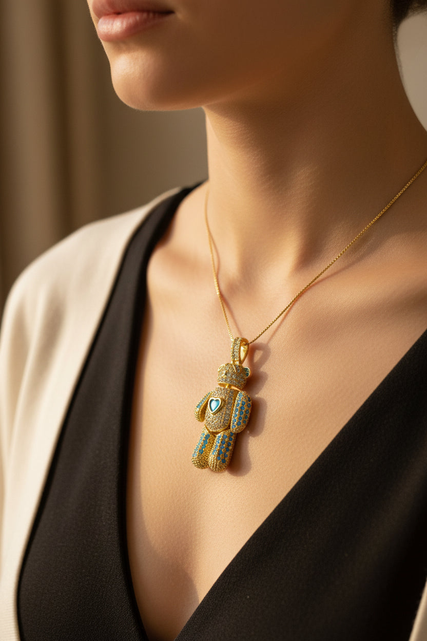 Articulated Teddy Bear pendant