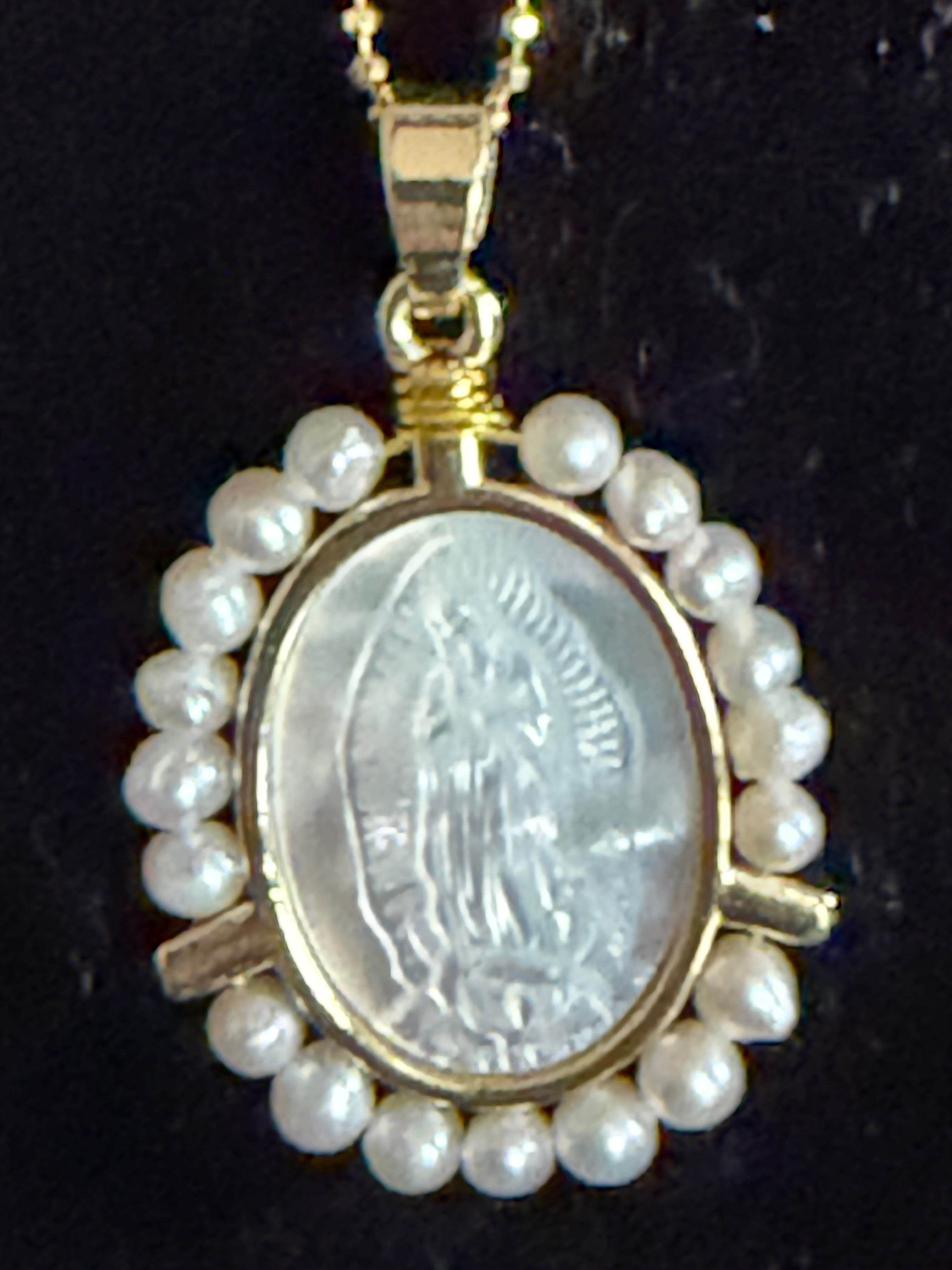 Mother Pearl Virgen de Guadalupe