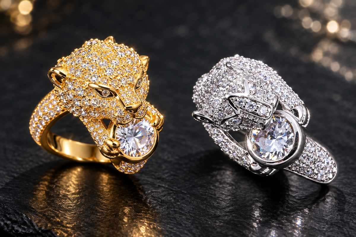 Gold & Silver Panther Rings
