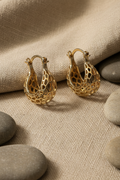 Honeycomb Filigree Hoop Earrings